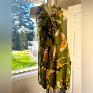 Kas NewYork 100% Silk Dress with Asymmetrical Zipper